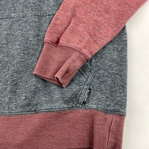 Billabong Hoodie Mens Small Gray Red Drawstring Pocket - Picture 7 of 7